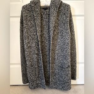 Theory Long Hooded Sweater, size Petite